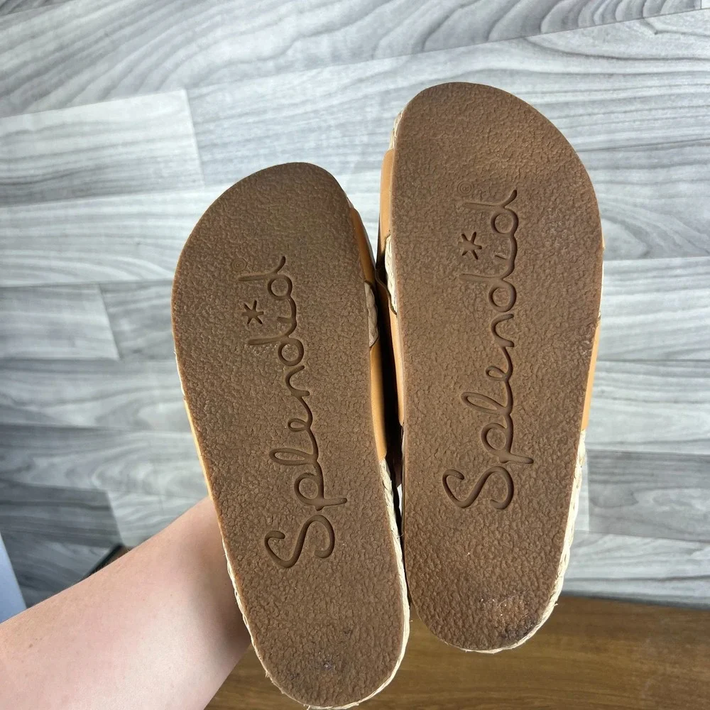 Splendid Becki Platform Espadrille Sandals Womens Size US 9 Brown Casual Slip On